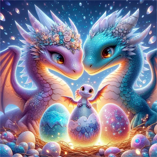 5D Diamond Painting - Niedlicher Babydrache