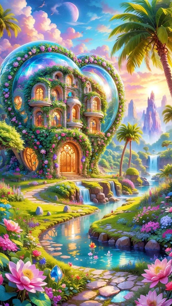 5D Diamond Painting - Märchendorf Der Fantasie