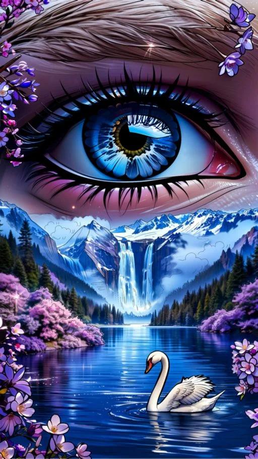 5D Diamond Painting - Abstraktes Auge