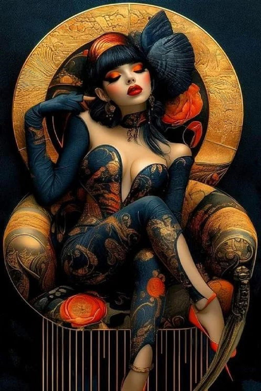 5D Diamond Painting - Schöne Frau