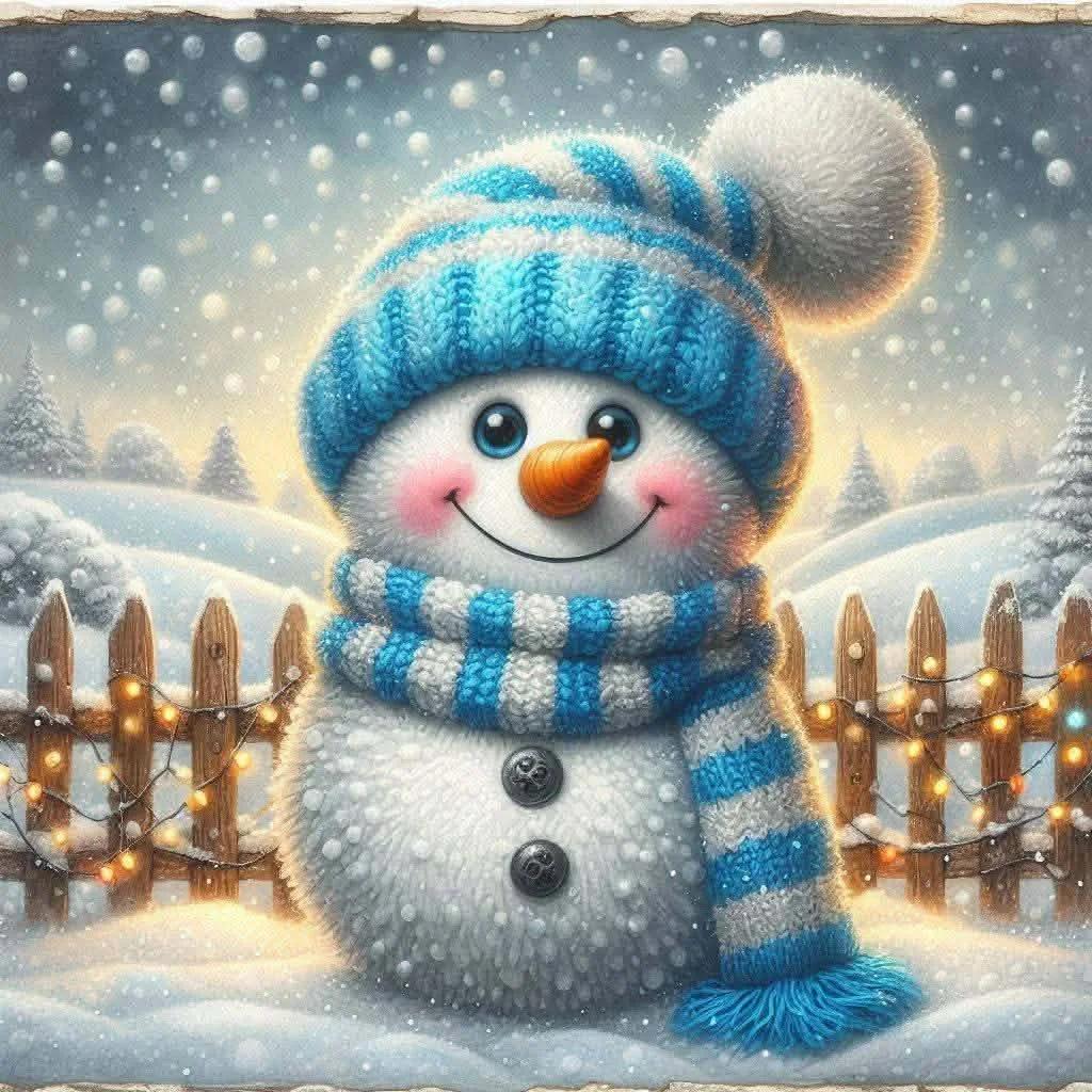 5D Diamond Painting - Schneemann