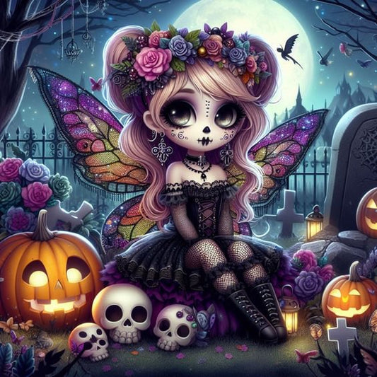 5D Diamond Painting - Halloween Mädchen