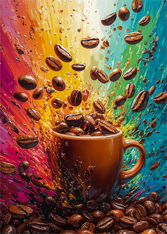 5D Diamond Painting - Kaffeebohnen