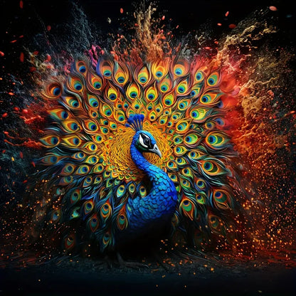 5D Diamond Painting - Pfau