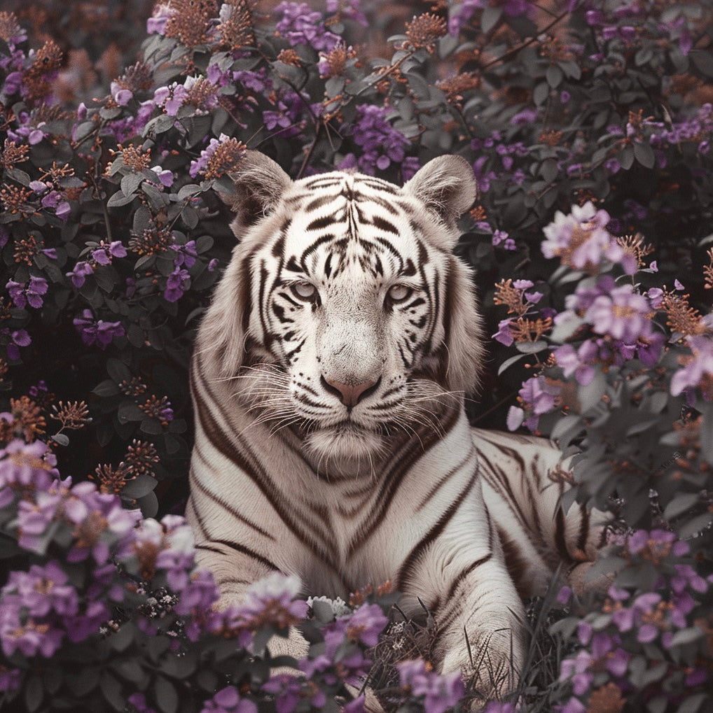 5D Diamond Painting - Tiger Im Busch