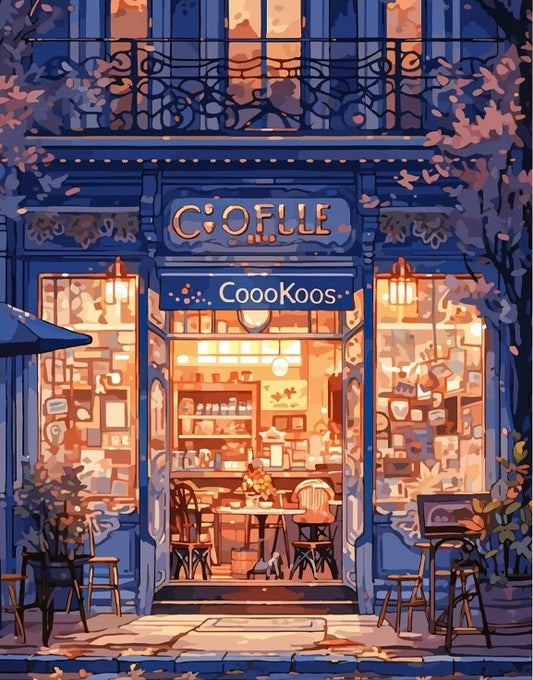 5D Diamond Painting - Coffee Shop