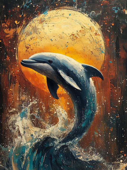 5D Diamond Painting - Springender Delphin