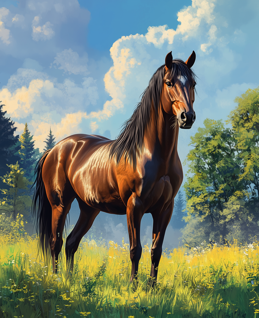 5D Diamond Painting - Pferd