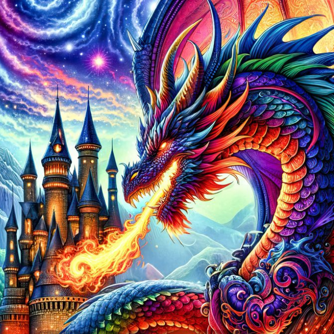 5D Diamond Painting - Drache