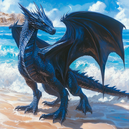 5D Diamond Painting - Cooler Drache