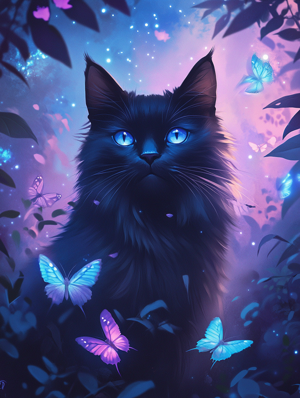 5D Diamond Painting  - Schwarze Katze