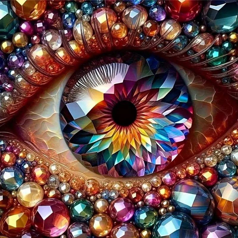 5D Diamond Painting - Abstrakte Augen