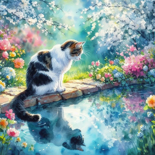 5D Diamond Painting - Katze