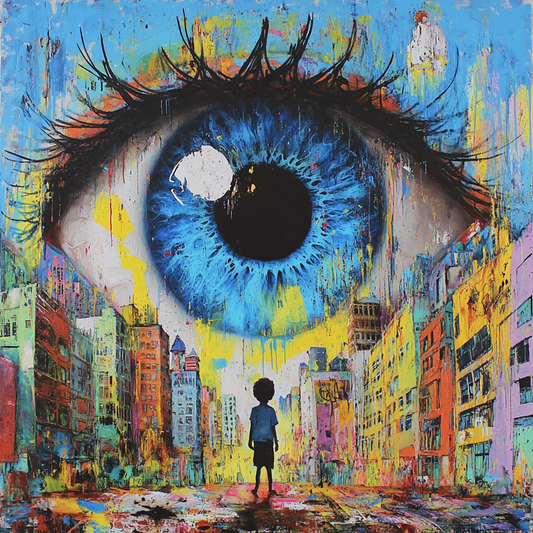 5D Diamond Painting - Abstraktes Auge