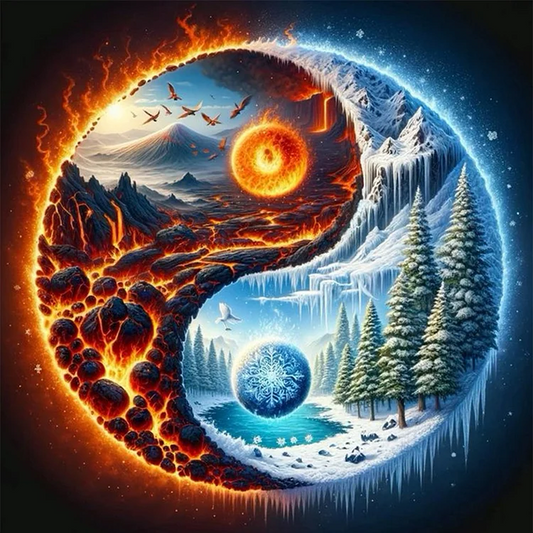 5D Diamond Painting - Abstrakte Landschaft