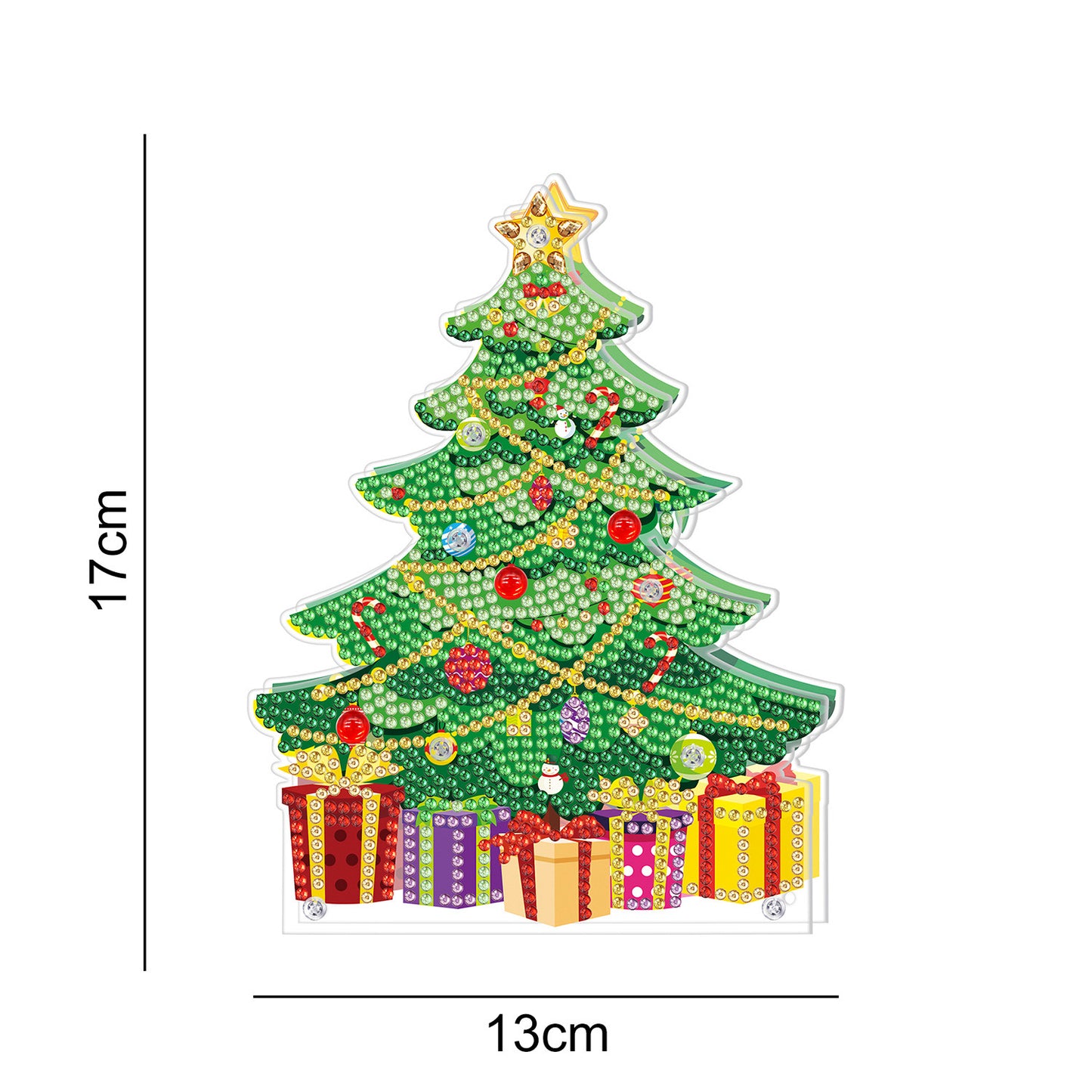 5D Diamond Painting Dekoration LED Licht Ornament - Weihnachtsbaum